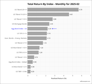 Gov bonds MTD February returns 2025